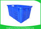 Health Blue Plastic Food Crates Big Capacity Easy Stacking Long Service Life