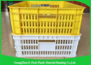 Economic Plastic Stacking Crates , Recyclable Industrial Plastic Crates Space Saving