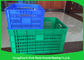 Space Saving Heavy Duty Plastic Crates , Stackable Storage Containers Nested Freely