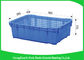 Green Vegetable Plastic Food Crates Large Vented For Cold Chain Transport