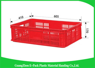 Economic Plastic Stacking Crates , Recyclable Industrial Plastic Crates Space Saving