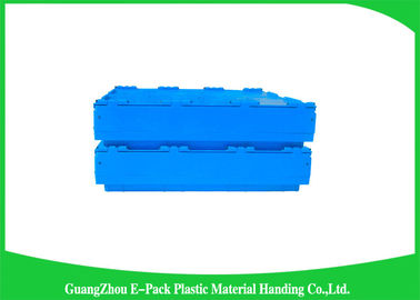 Stackable Plastic Pallet Boxes PP Material , Folding Plastic Crates Transport Moving