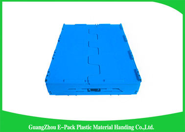 Stackable Plastic Pallet Boxes PP Material , Folding Plastic Crates Transport Moving