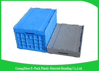 Recyclable Industrial Collapsible Plastic Box , Plastic Folding Crate For Logistics