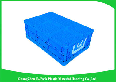 Stackable Plastic Pallet Boxes PP Material , Folding Plastic Crates Transport Moving