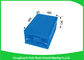 Collapsible Storage Crate With Attached Lids , Portable Plastic Folding Storage Boxes