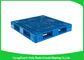 Durable Solid Deck Plastic Euro Pallets Food Grade Three Skids HPPE Material