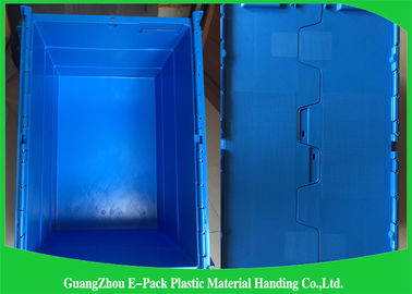 600 * 400 * 315mm Plastic Attached Lid Containers Stackable And Nestable PP Materials