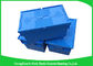 Recyclable 60L Plastic Attached Lid Containers Blue Customized For Agriculture