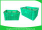 50.4L HDPE Plastic Food Crates / scratch proof stackable plastic storage bins
