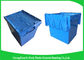 Moving Crate Plastic Attached Lid Containers for Tool , Easy To Clean 75*57*62.5CM