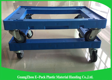 612 *412*145mm Customized Pallet Plastic Moving Dolly With PU Wheels 150KG Capacity