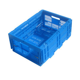 Lightweight Foldable Plastic Container 600*400 Mm Virgin Polypropylene Foods Loading