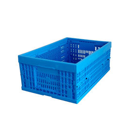 Fresh Food Loading Plastic Collapsible Crates 600*400*240 mm Mesh Structure