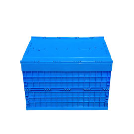 Attached Lids Larger Volume Plastic Collapsible Tote Boxes Stronger and Durability