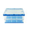 650*440 mm Series Plastic Collapsible Tote Boxes Attached Lids Stacking