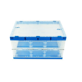 Folded Plastic Collapsible Containers Supply Chain Boxes Color Customized