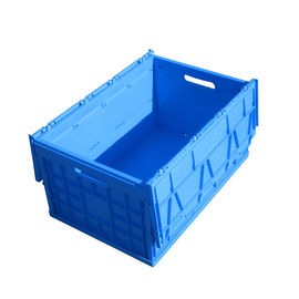 600*400*330 Mm Portable Plastic Folding Storage Crates For Collection