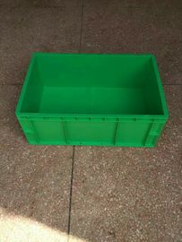 Virgin Polyethylene Green Stackable Plastic Storage Containers 600*400*230mm Standard Size Conveyor And Sorting System