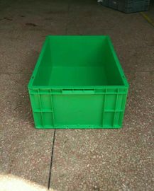 Virgin Polyethylene Green Stackable Plastic Storage Containers 600*400*230mm Standard Size Conveyor And Sorting System