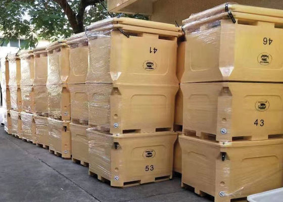 Plastic Rotational Molding 1000L Dry Ice Cold Box For Seafood