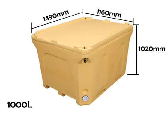 Plastic Rotational Molding 1000L Dry Ice Cold Box For Seafood