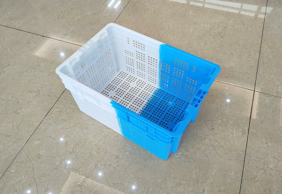 Double Color Shipping Nestable Plastic Crates For Fruits And Vegetables