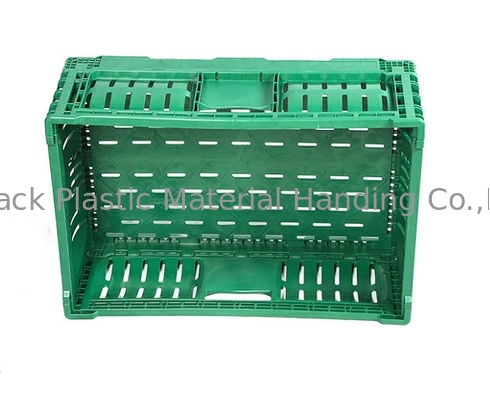 Vented Foldable Fruit And Vegetable Plastic Crates Loading Capacity 20kg