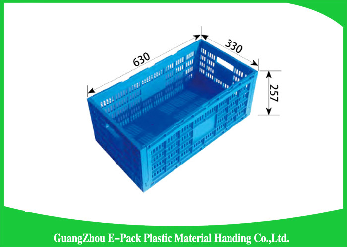Household Stackable Folding Plastic Crates Space Saving Convenience Stores