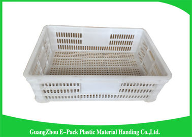 Economic Plastic Storage Food Crates / Stackable Storage Containers