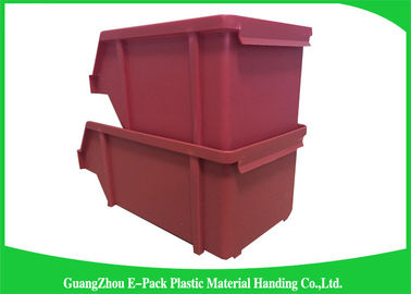 20L Shelving Industrial Plastic Totes , Hardware Storage Containers Space Saving