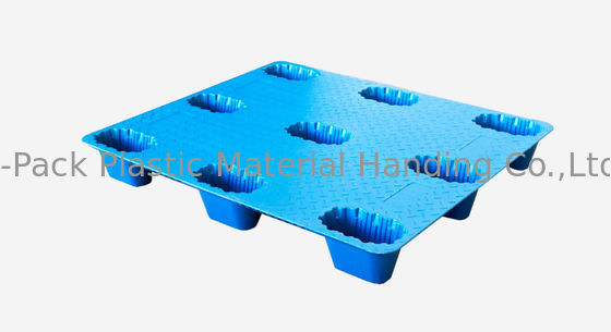 Chemical Industry 1000*1000 mm Blow Molding Plastic Pallets Higher Loading Capacity