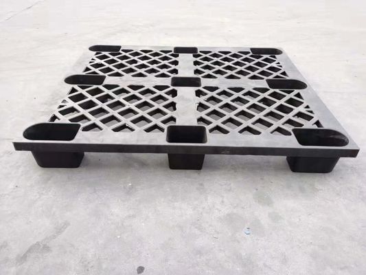 Light Duty Transportation Nesting 1200*1000 mm One-Way Packaging Plastic Pallets Black Color