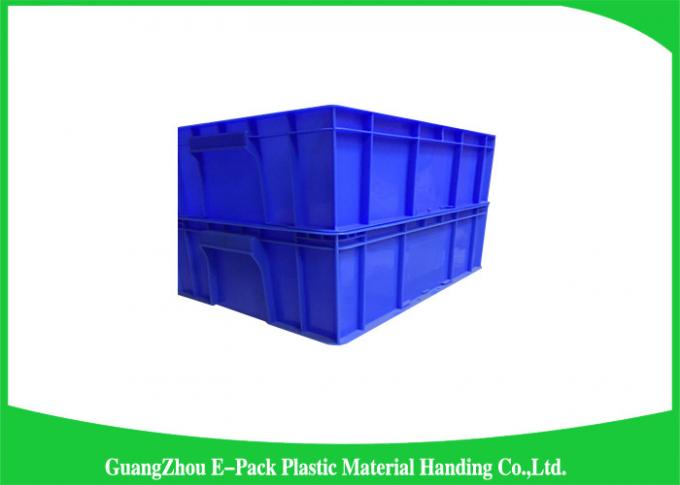Stacking Poly Box 33L Plastic Stacking Boxes PP , Plastic Storage Crates Rectangle Folding