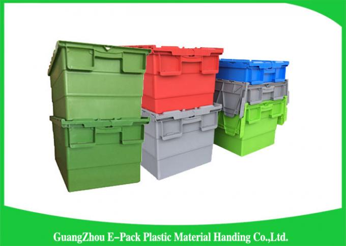 Large Volume Stackable Storage Plastic Containers with Attached Lids ...