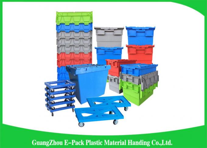 Large Volume Stackable Storage Plastic Containers with Attached Lids ...