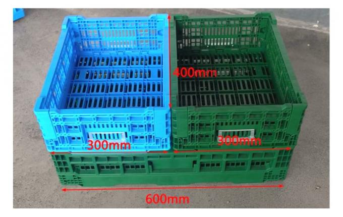 Vegetables Folding Plastic Crate Industrial Fruit Storage Crates 400* ...